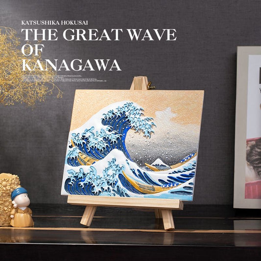 Relief Painting-The Great wave Of Kanazawa
